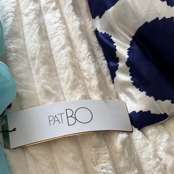 PatBO NWT Flower Appliqué One Shoulder Gown- Island Blue - Picture 10 of 10